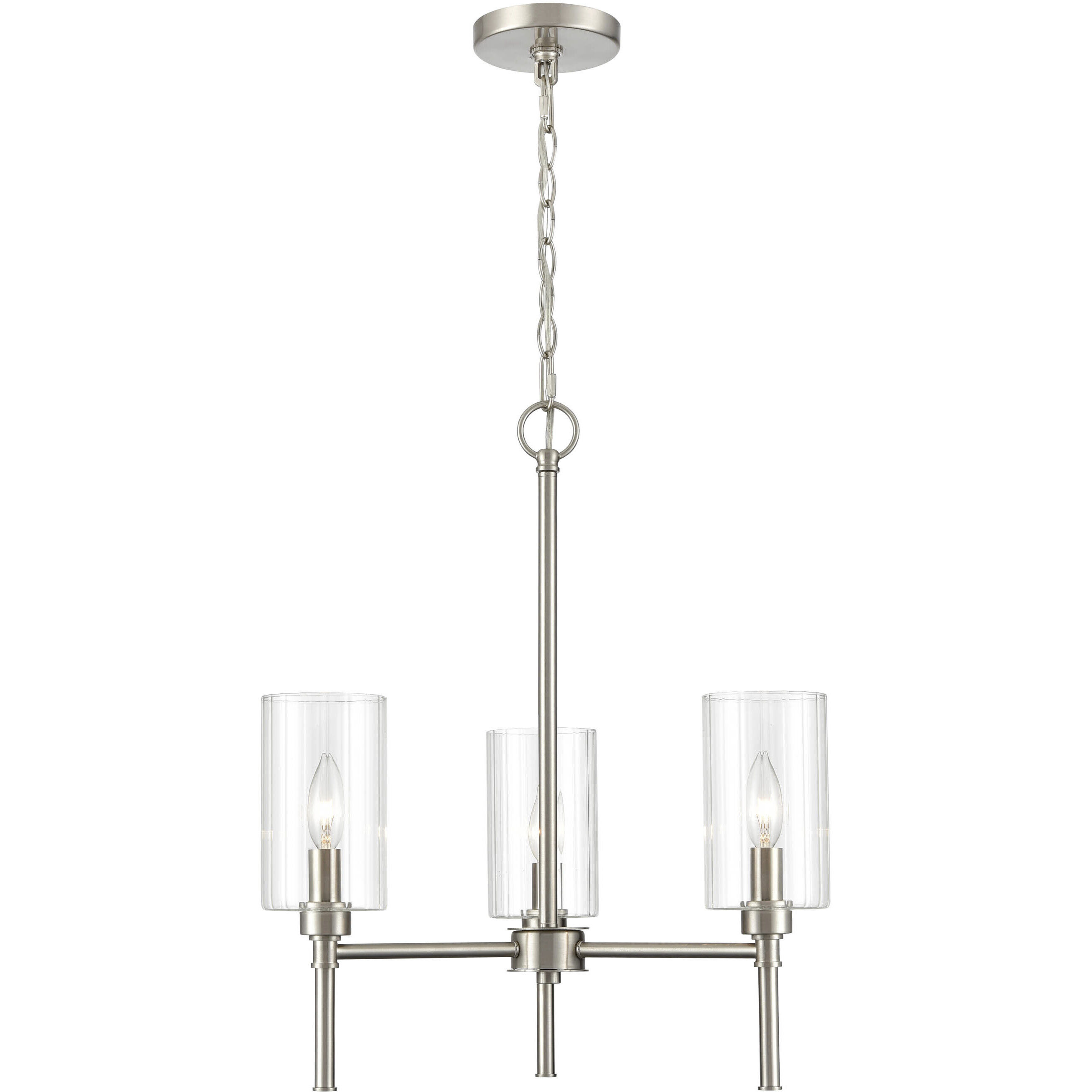 Chastine 3 Light 20 inch Brushed Nickel Chandelier Ceiling Light